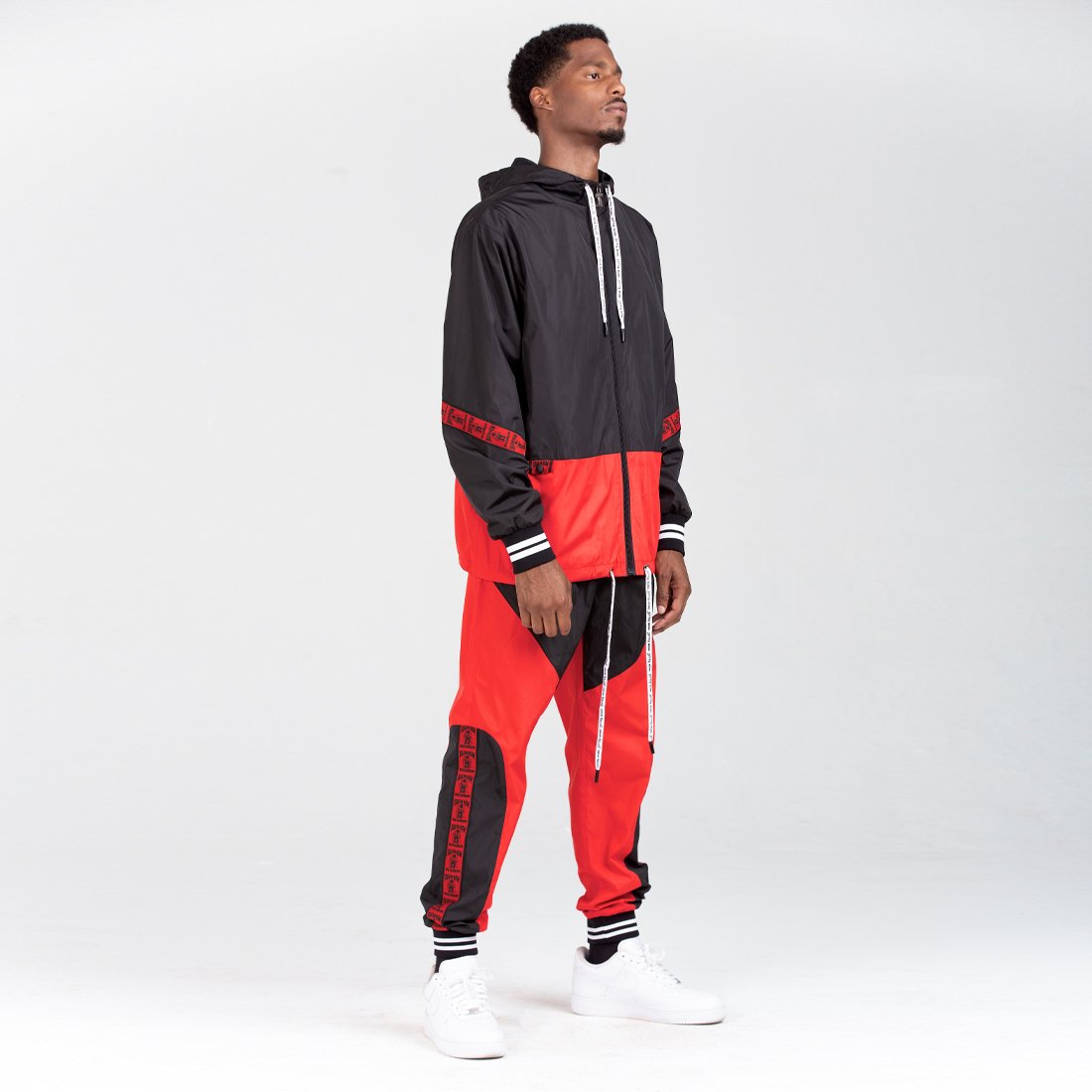 Death Row Records x King Ice - Jacquard Tape Windbreaker Track Pants