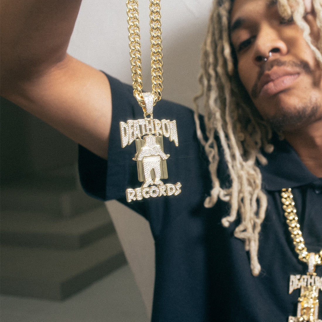 Death Row Records x King Ice - OG Death Row Logo Necklace
