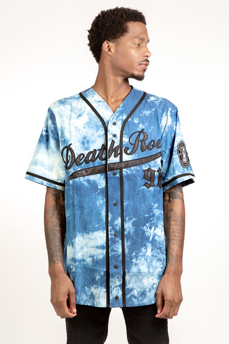 Death Row Records x King Ice - Tie-Dye Baseball Jersey