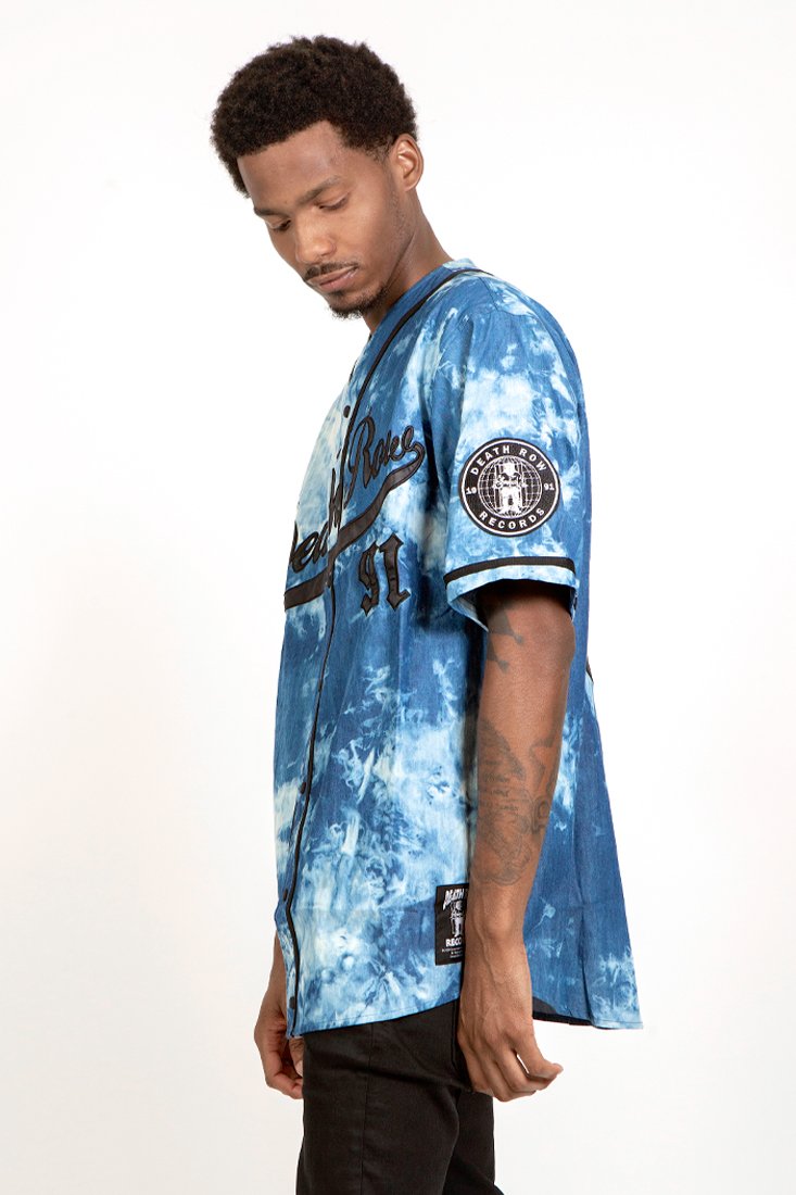 Death Row Records x King Ice - Tie-Dye Baseball Jersey