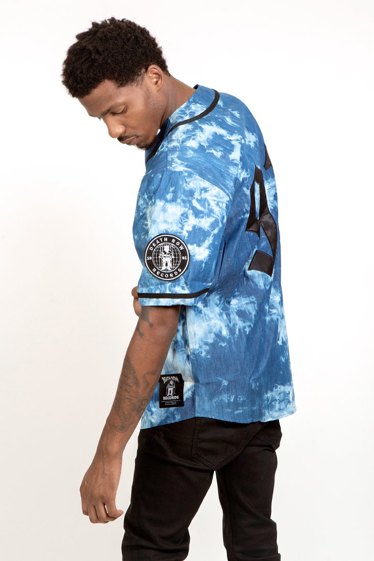 Death Row Records x King Ice - Tie-Dye Baseball Jersey