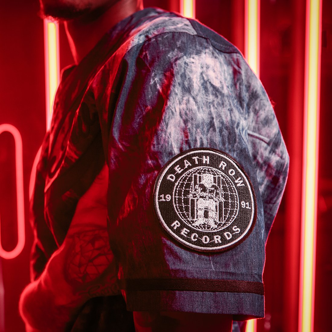 Death Row Records x King Ice - Tie-Dye Baseball Jersey