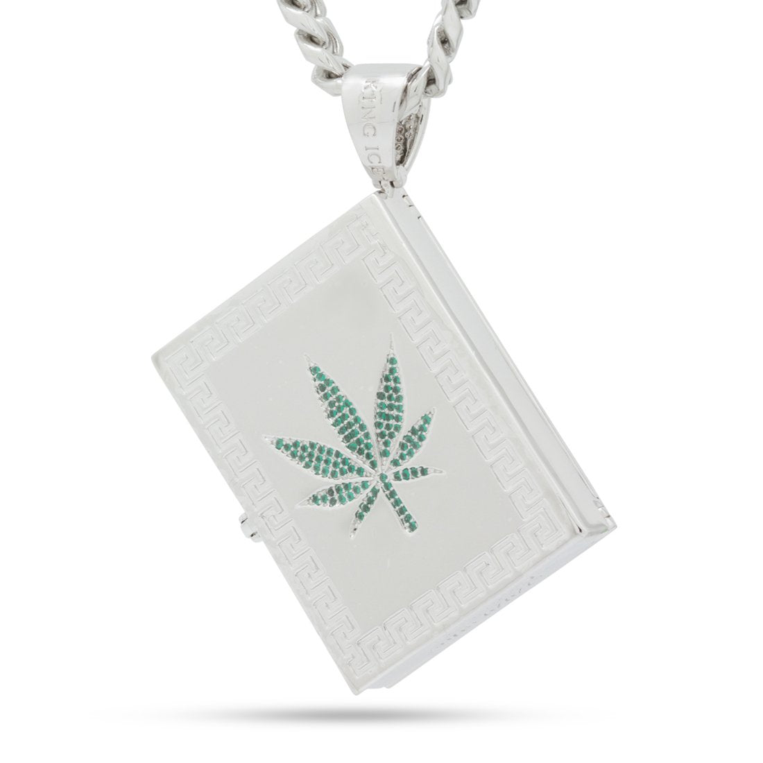 Death Row x King Ice - LA Skeleton Cannabis Bible Stash Necklace