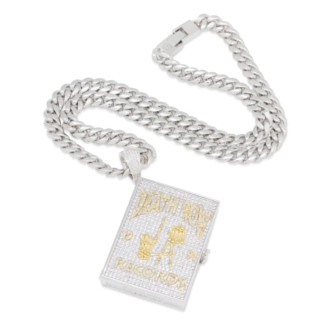 Death Row x King Ice - LA Skeleton Cannabis Bible Stash Necklace