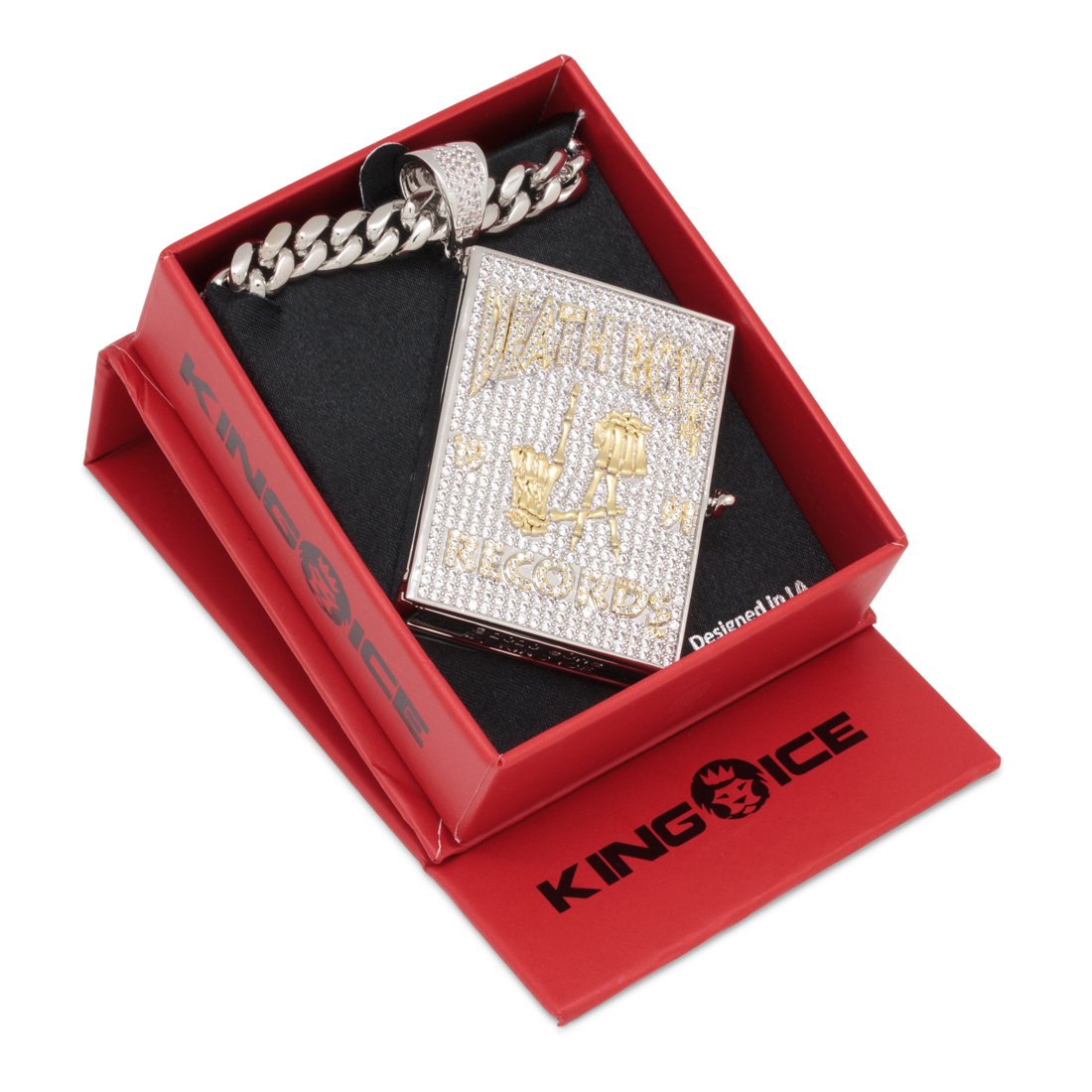 Death Row x King Ice - LA Skeleton Cannabis Bible Stash Necklace