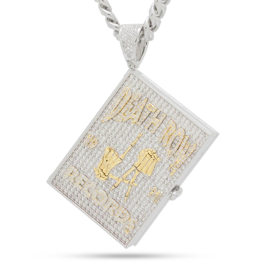 Death Row x King Ice - LA Skeleton Cannabis Bible Stash Necklace