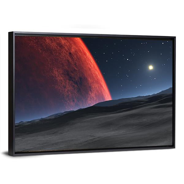 Deimos With Red Planet Canvas Wall Art-3 Horizontal-Gallery Wrap-25" x 16"-Tiaracle