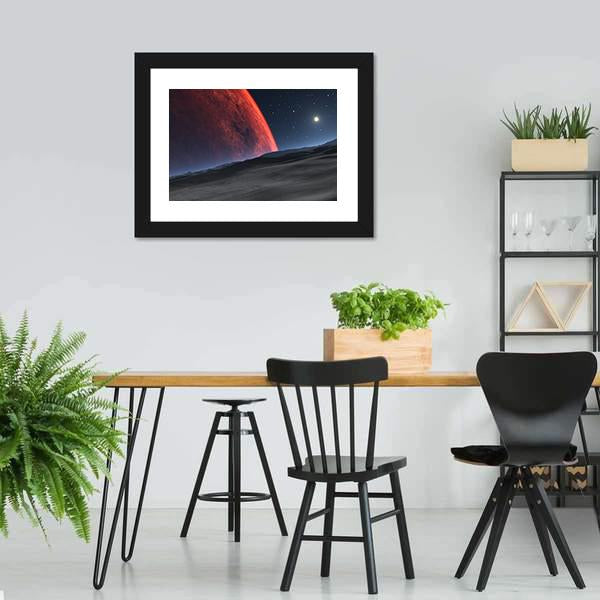 Deimos With Red Planet Canvas Wall Art-3 Horizontal-Gallery Wrap-25" x 16"-Tiaracle