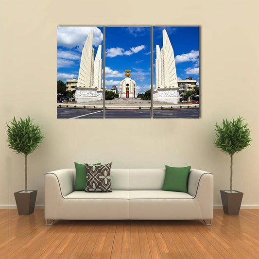 Democracy Monument Canvas Wall Art-3 Horizontal-Gallery Wrap-37" x 24"-Tiaracle