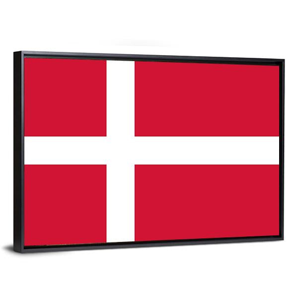 Denmark Flag Canvas Wall Art-3 Horizontal-Gallery Wrap-25" x 16"-Tiaracle