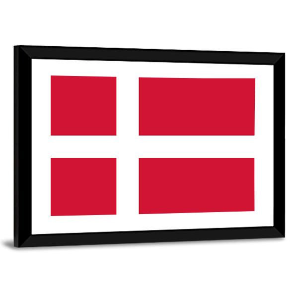 Denmark Flag Canvas Wall Art-3 Horizontal-Gallery Wrap-25" x 16"-Tiaracle