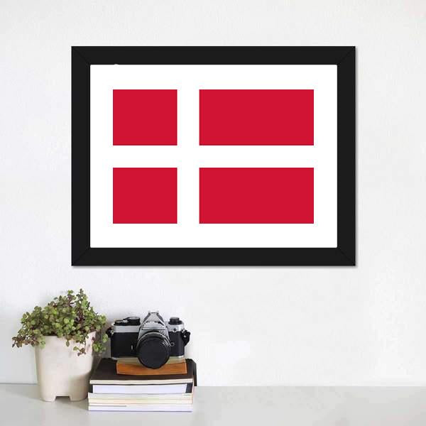 Denmark Flag Canvas Wall Art-3 Horizontal-Gallery Wrap-25" x 16"-Tiaracle
