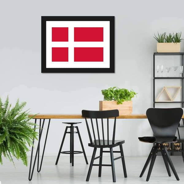 Denmark Flag Canvas Wall Art-3 Horizontal-Gallery Wrap-25" x 16"-Tiaracle