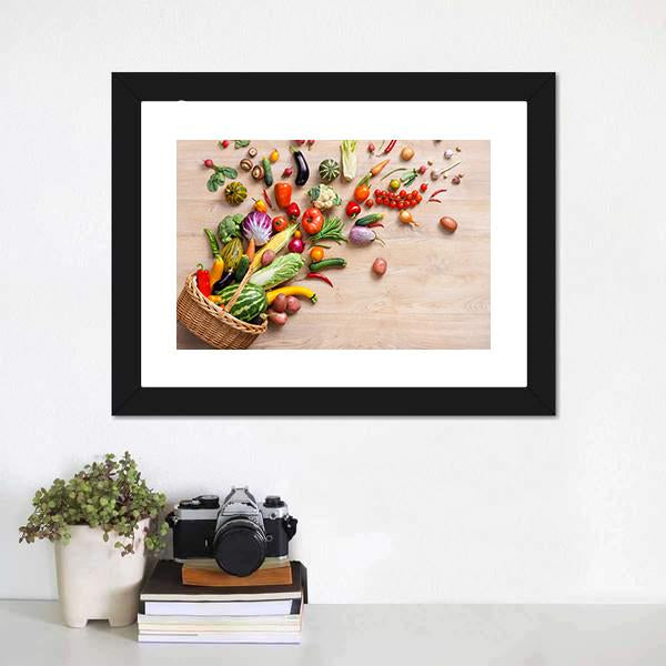 Different Fruits & Vegetables Canvas Wall Art-3 Horizontal-Gallery Wrap-25" x 16"-Tiaracle