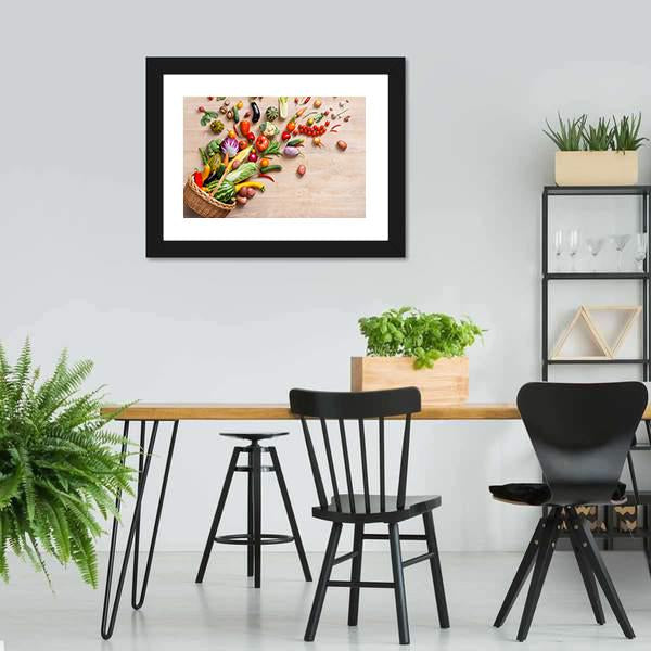 Different Fruits & Vegetables Canvas Wall Art-3 Horizontal-Gallery Wrap-25" x 16"-Tiaracle