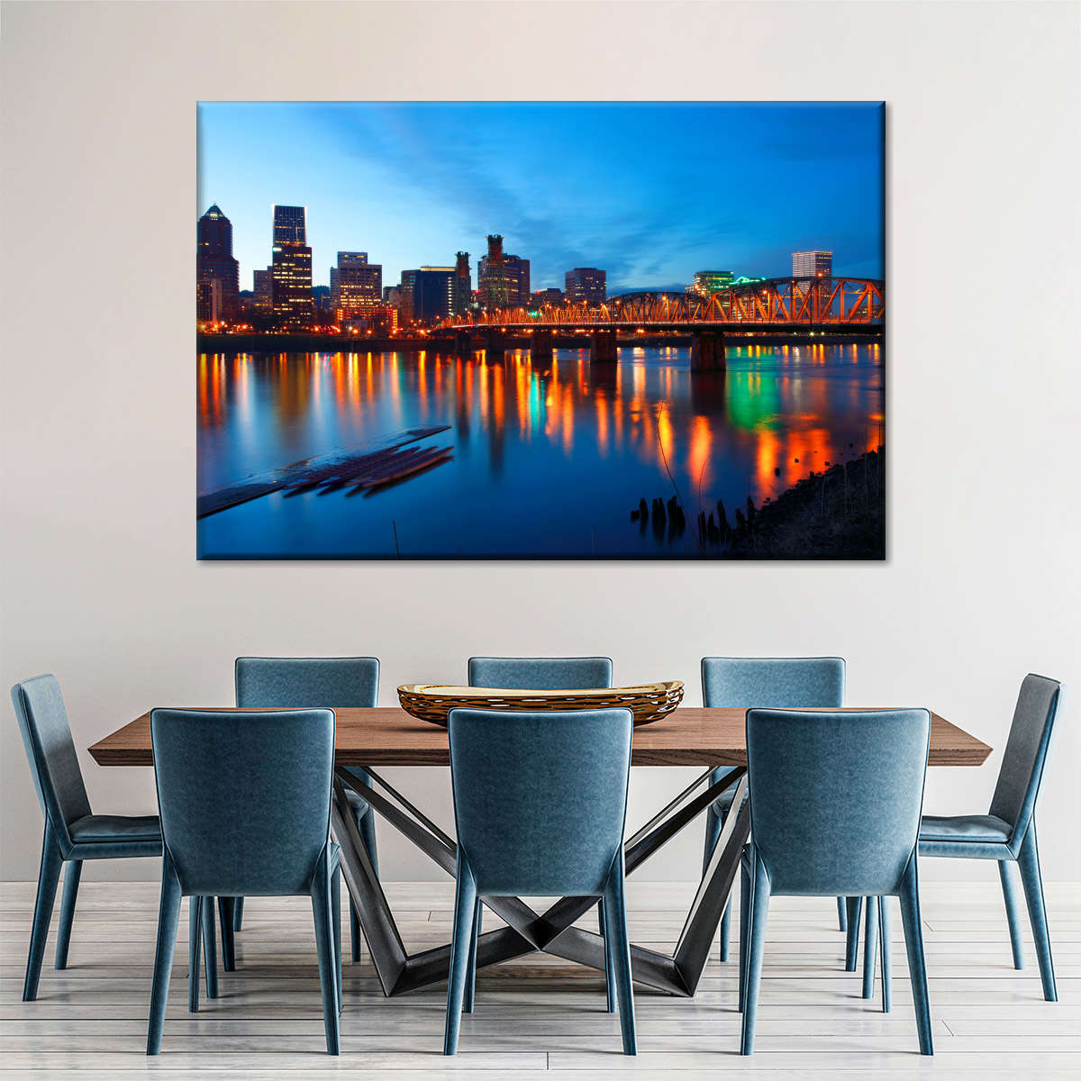 Portland Dusk Lights Wall Art