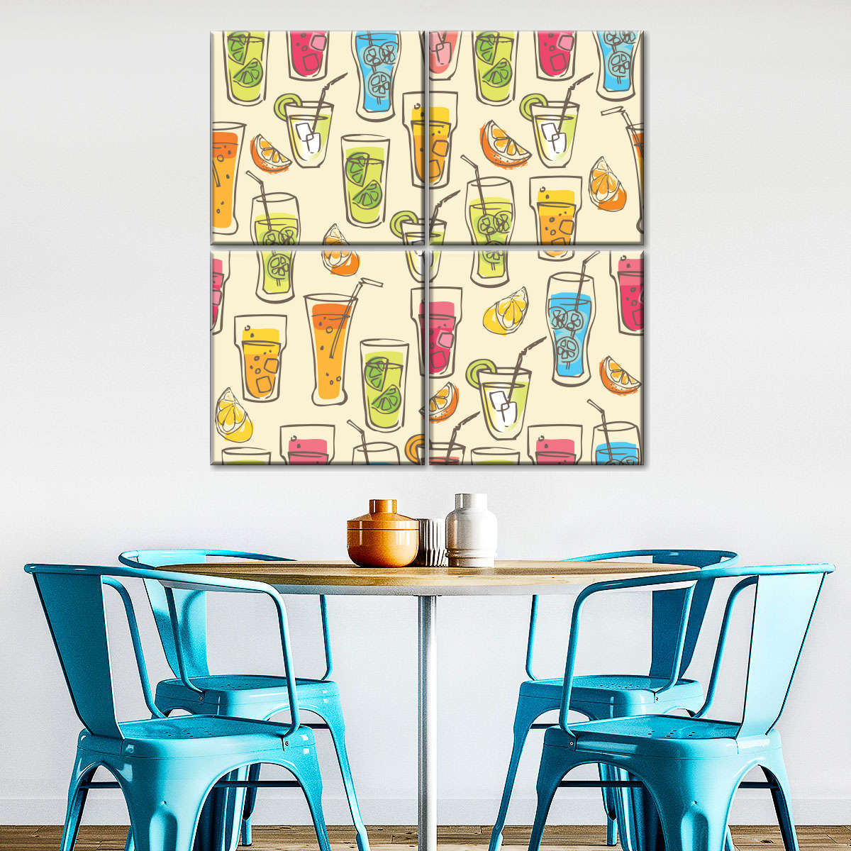 Cocktailgetränke Muster Wandkunst