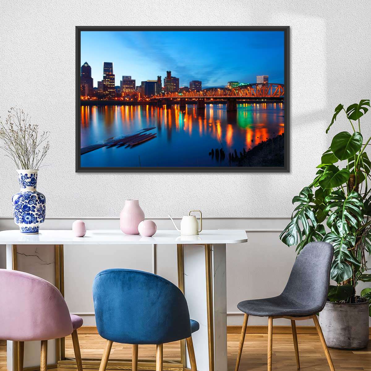 Portland Dusk Lights Wall Art