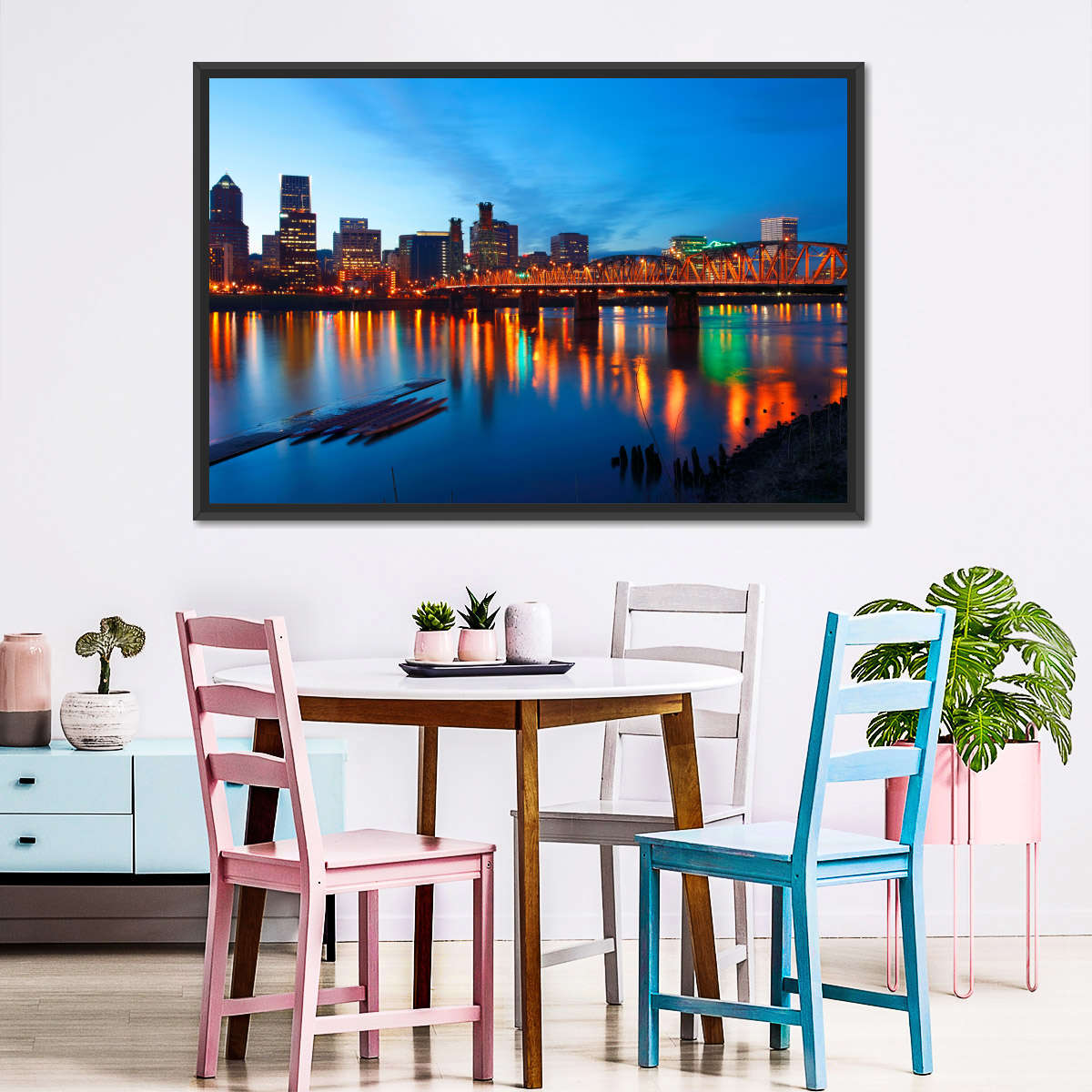 Portland Dusk Lights Wall Art