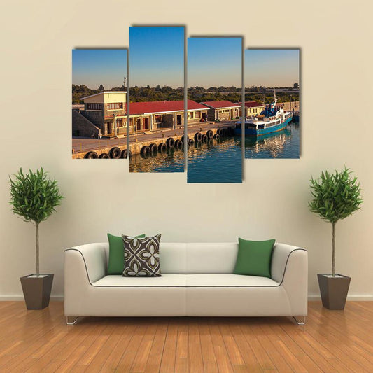 Dock At Robben Island Prison Canvas Wall Art-4 Pop-Gallery Wrap-50" x 32"-Tiaracle
