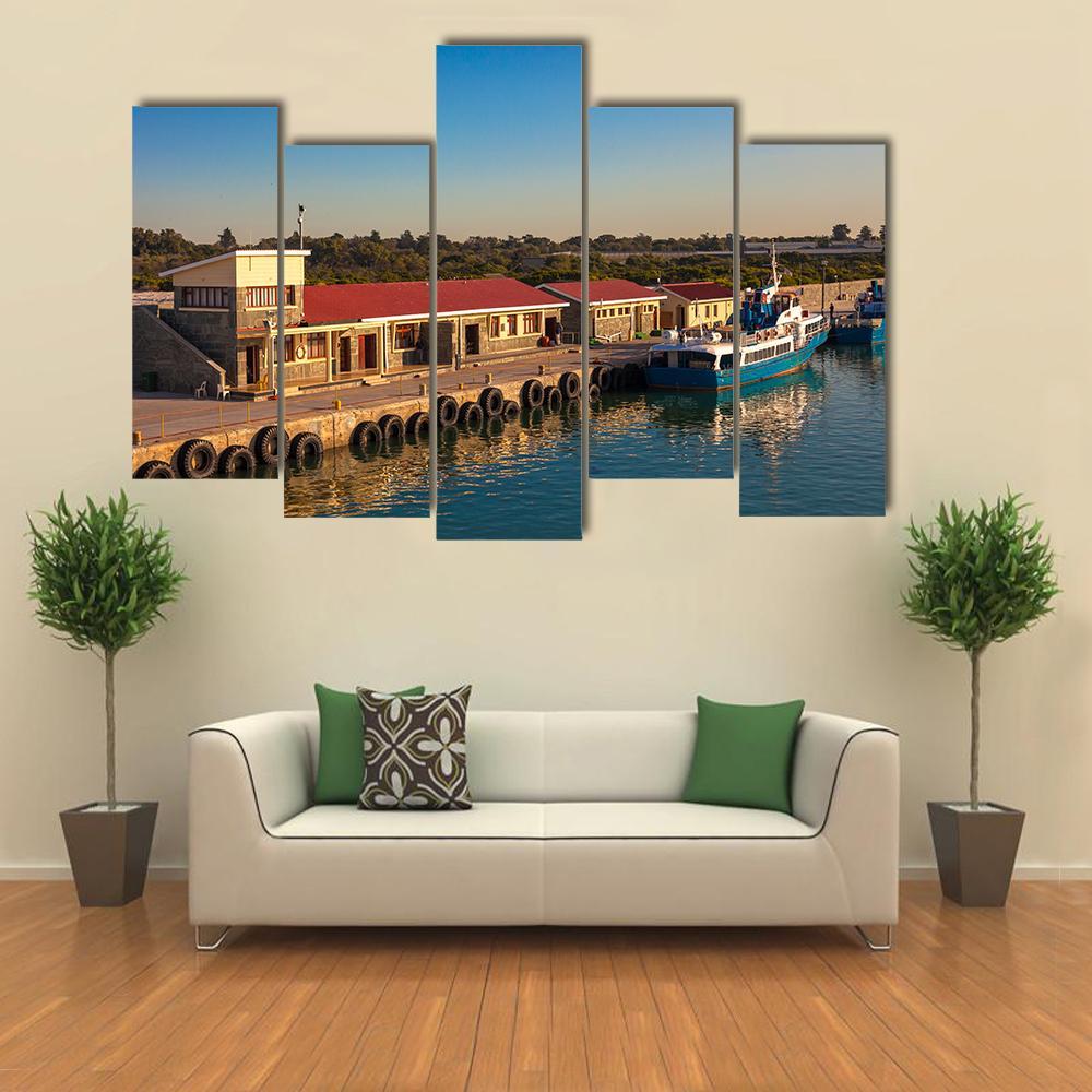 Dock At Robben Island Prison Canvas Wall Art-5 Pop-Gallery Wrap-47" x 32"-Tiaracle