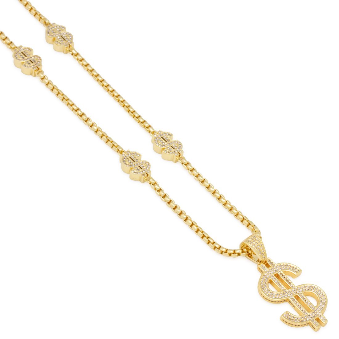 Dollar Sign Link Necklace