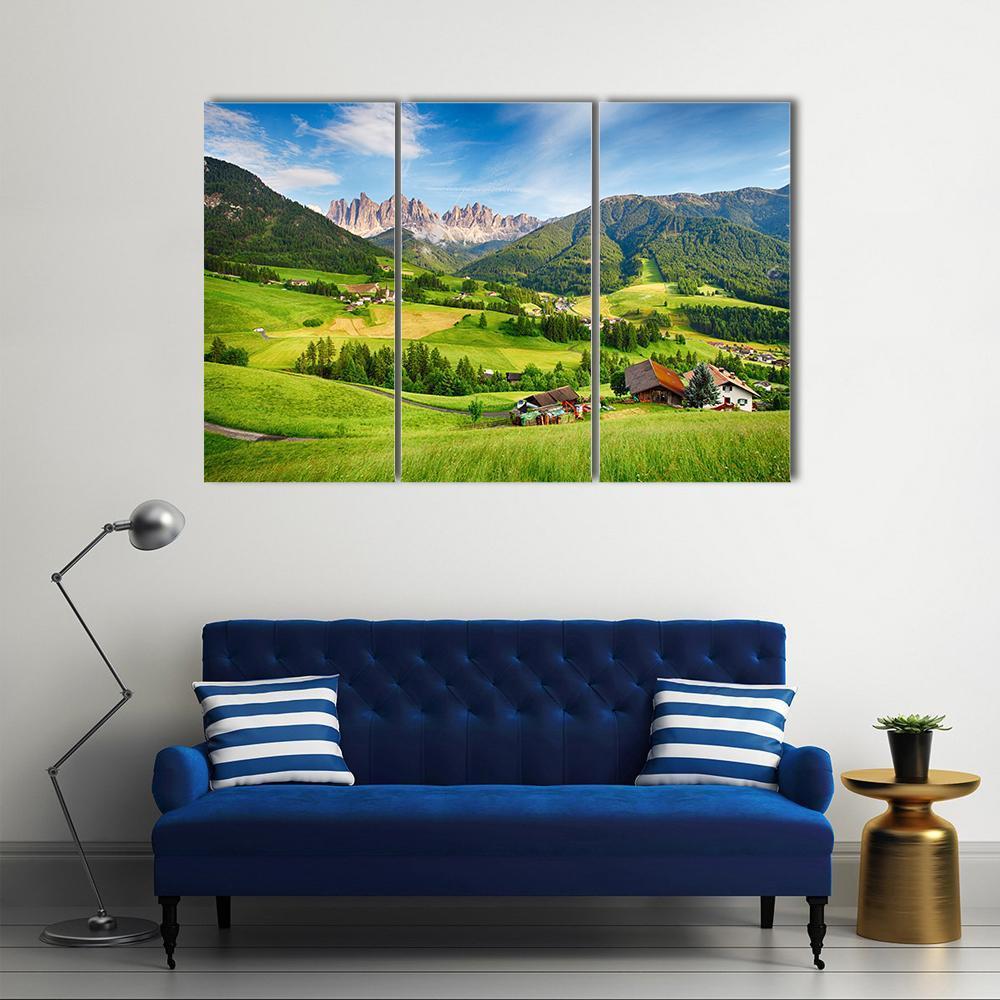 Dolomites Alps Mountain Canvas Wall Art-3 Horizontal-Gallery Wrap-37" x 24"-Tiaracle