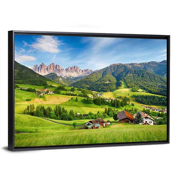 Dolomites Alps Mountain Canvas Wall Art-3 Horizontal-Gallery Wrap-25" x 16"-Tiaracle