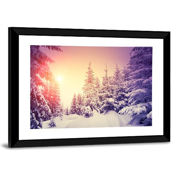 Dramatic Wintry Scene Canvas Wall Art-3 Horizontal-Gallery Wrap-25" x 16"-Tiaracle