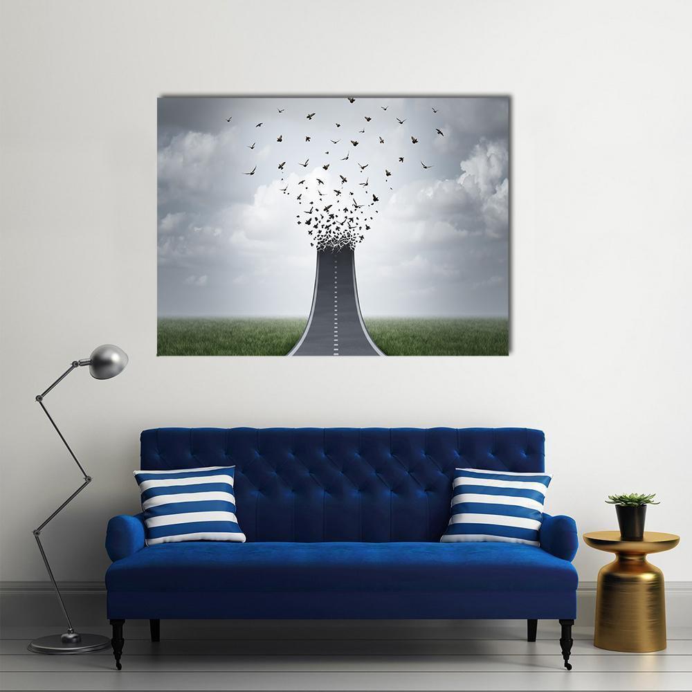 Driving Freedom Concept Canvas Wall Art-1 Piece-Gallery Wrap-48" x 32"-Tiaracle