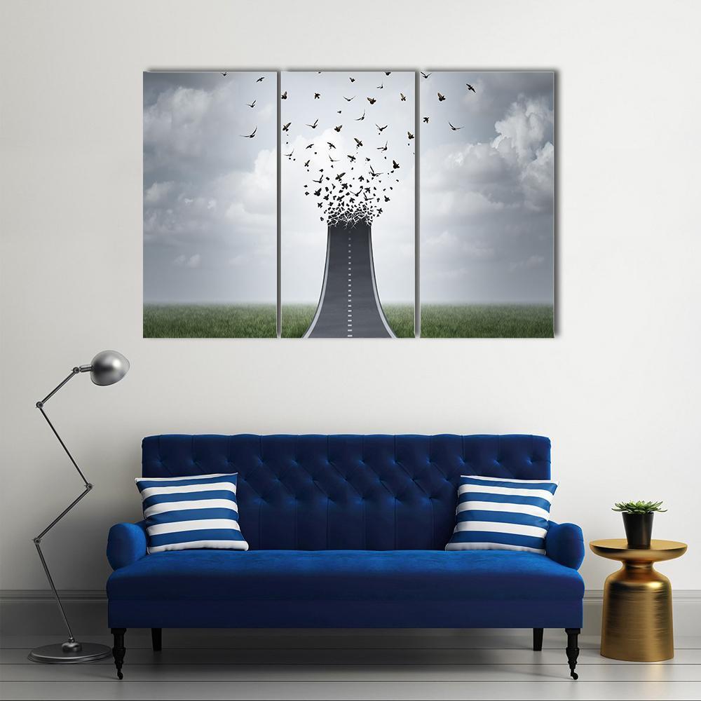 Driving Freedom Concept Canvas Wall Art-3 Horizontal-Gallery Wrap-37" x 24"-Tiaracle