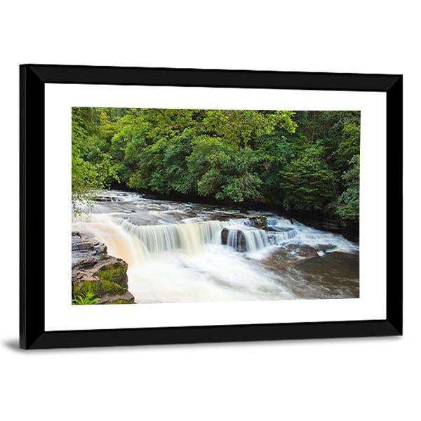 Dundaff Linn Waterfall Canvas Wall Art-3 Horizontal-Gallery Wrap-25" x 16"-Tiaracle