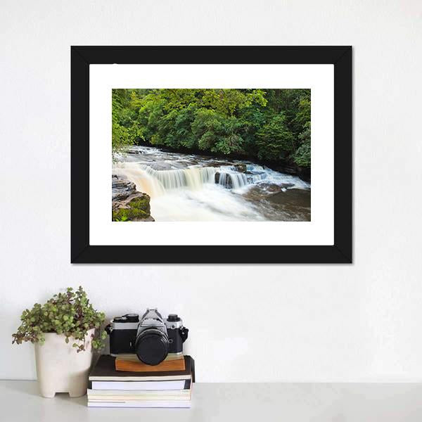 Dundaff Linn Waterfall Canvas Wall Art-3 Horizontal-Gallery Wrap-25" x 16"-Tiaracle