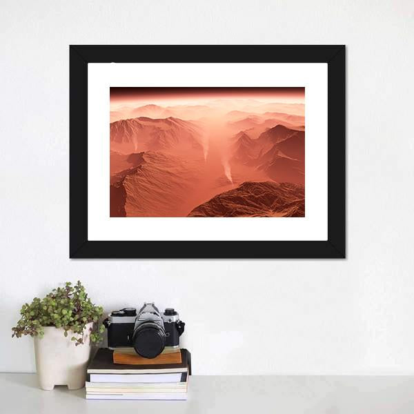 Dust Storm On Mars Canvas Wall Art-3 Horizontal-Gallery Wrap-25" x 16"-Tiaracle