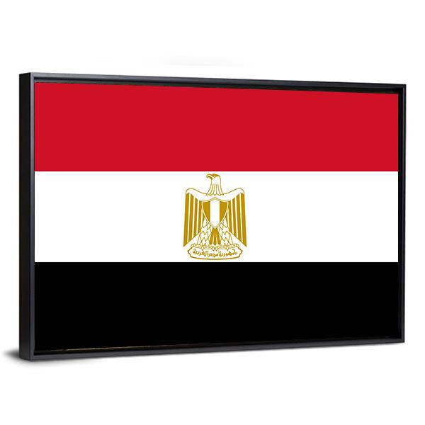 Egypt Flag Canvas Wall Art-3 Horizontal-Gallery Wrap-25" x 16"-Tiaracle