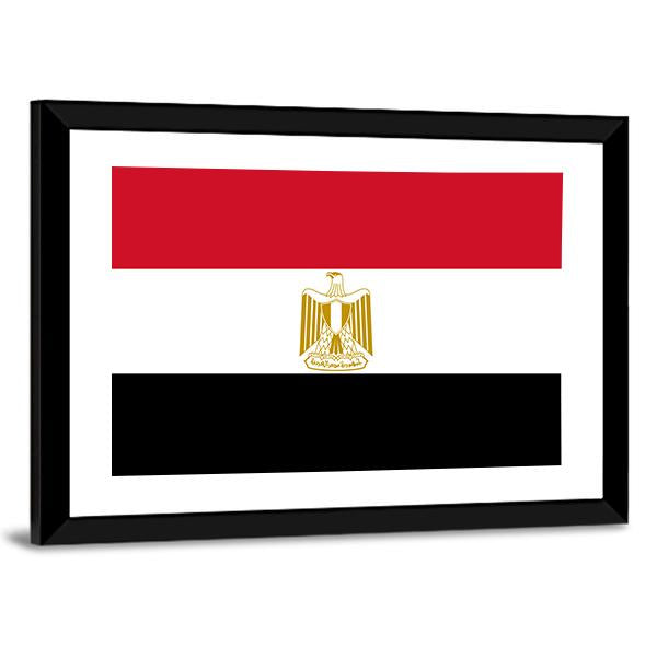Egypt Flag Canvas Wall Art-3 Horizontal-Gallery Wrap-25" x 16"-Tiaracle