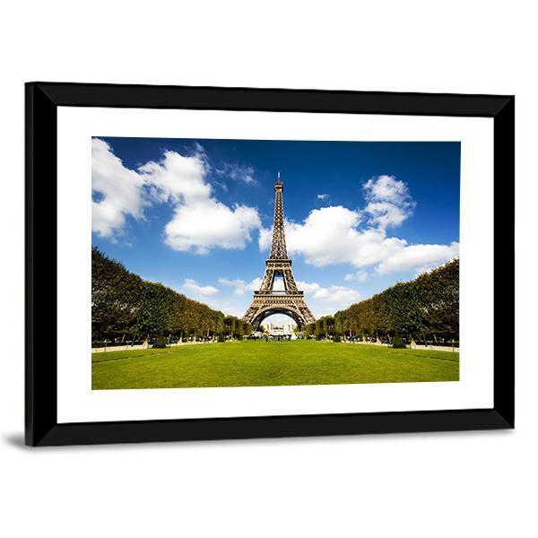 Eiffel Tower France Canvas Wall Art-3 Horizontal-Gallery Wrap-25" x 16"-Tiaracle