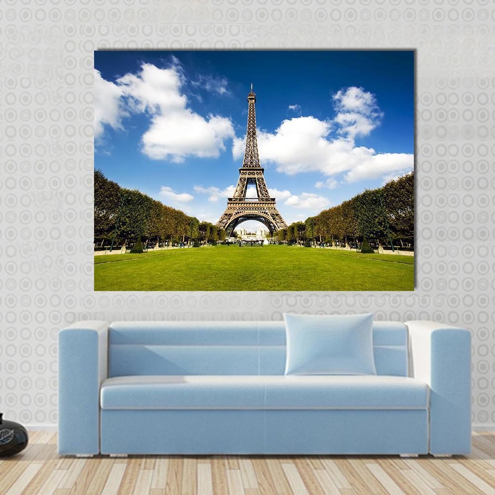 Eiffel Tower France Canvas Wall Art-1 Piece-Gallery Wrap-48" x 32"-Tiaracle