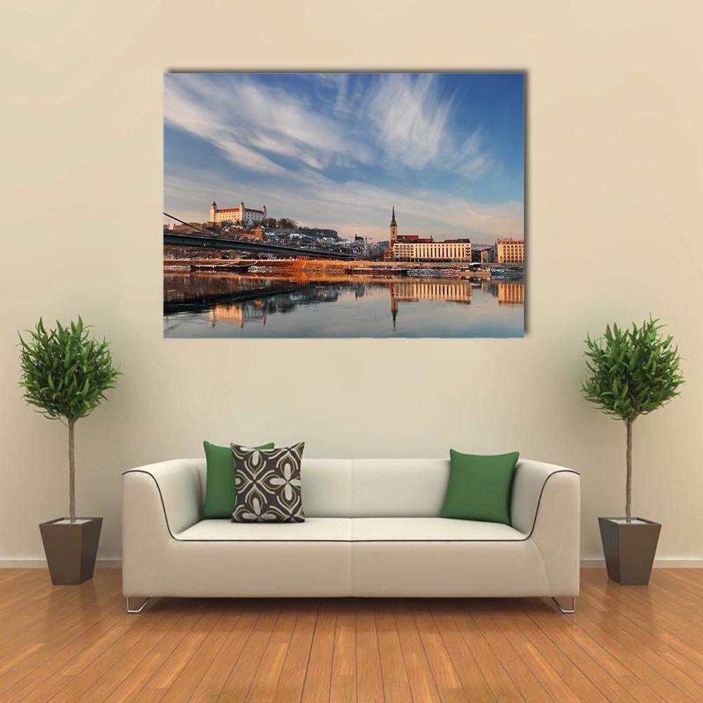 Embankment Of Danube Valley Canvas Wall Art-1 Piece-Gallery Wrap-48" x 32"-Tiaracle