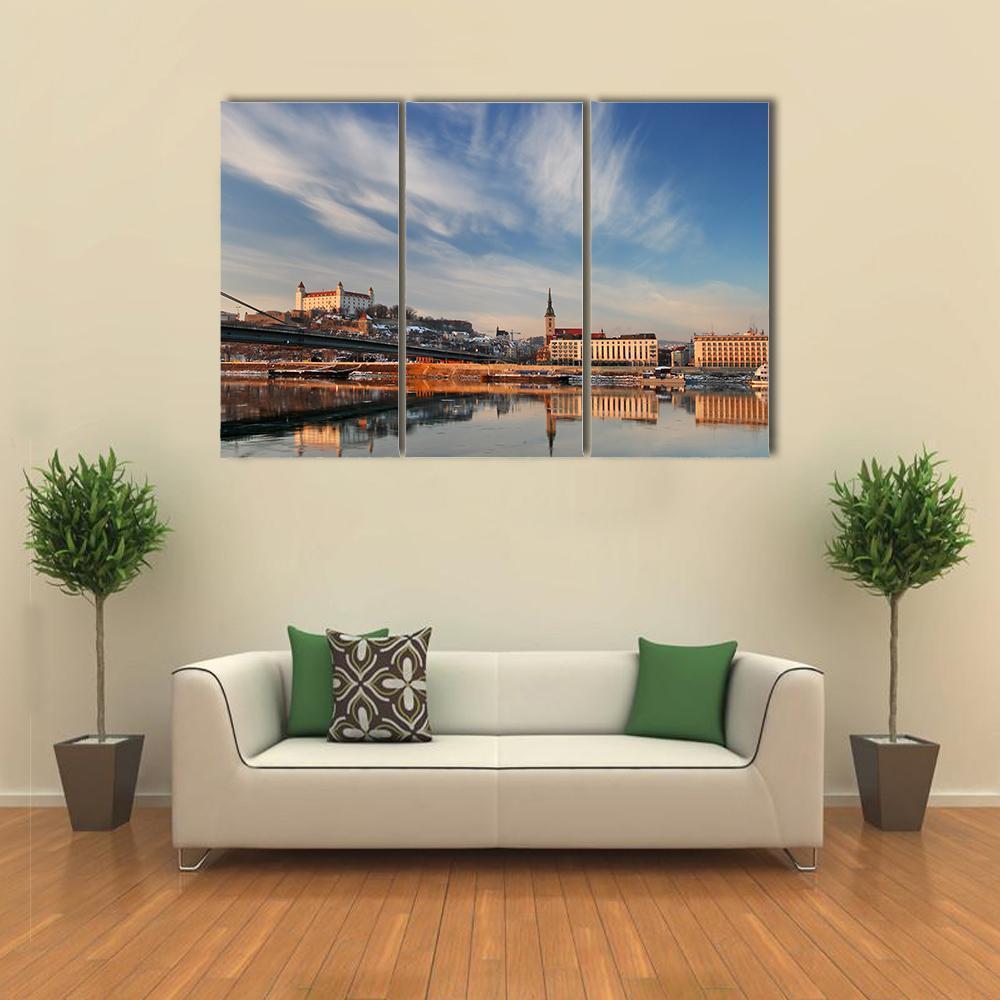 Embankment Of Danube Valley Canvas Wall Art-3 Horizontal-Gallery Wrap-37" x 24"-Tiaracle