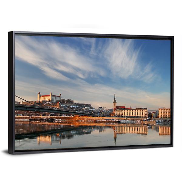 Embankment Of Danube Valley Canvas Wall Art-3 Horizontal-Gallery Wrap-25" x 16"-Tiaracle