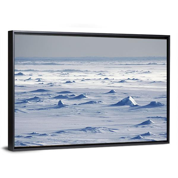 Endless Antarctic Snowfields Canvas Wall Art-3 Horizontal-Gallery Wrap-25" x 16"-Tiaracle