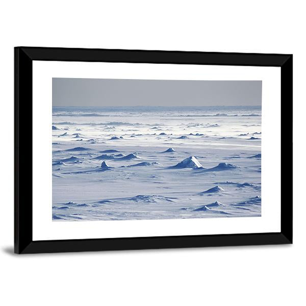 Endless Antarctic Snowfields Canvas Wall Art-3 Horizontal-Gallery Wrap-25" x 16"-Tiaracle