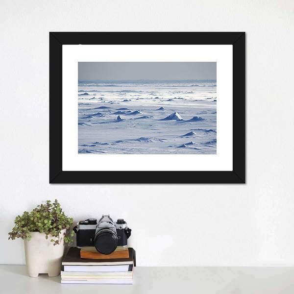 Endless Antarctic Snowfields Canvas Wall Art-3 Horizontal-Gallery Wrap-25" x 16"-Tiaracle