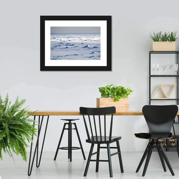 Endless Antarctic Snowfields Canvas Wall Art-3 Horizontal-Gallery Wrap-25" x 16"-Tiaracle