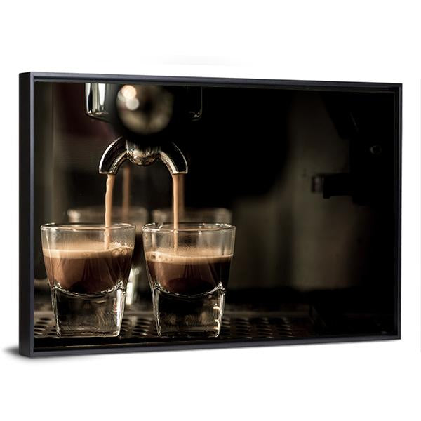 Espresso Coffee Canvas Wall Art-3 Horizontal-Gallery Wrap-25" x 16"-Tiaracle