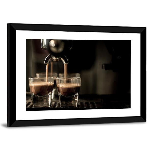 Espresso Coffee Canvas Wall Art-3 Horizontal-Gallery Wrap-25" x 16"-Tiaracle