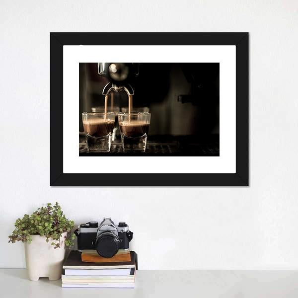 Espresso Coffee Canvas Wall Art-3 Horizontal-Gallery Wrap-25" x 16"-Tiaracle