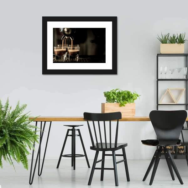 Espresso Coffee Canvas Wall Art-3 Horizontal-Gallery Wrap-25" x 16"-Tiaracle