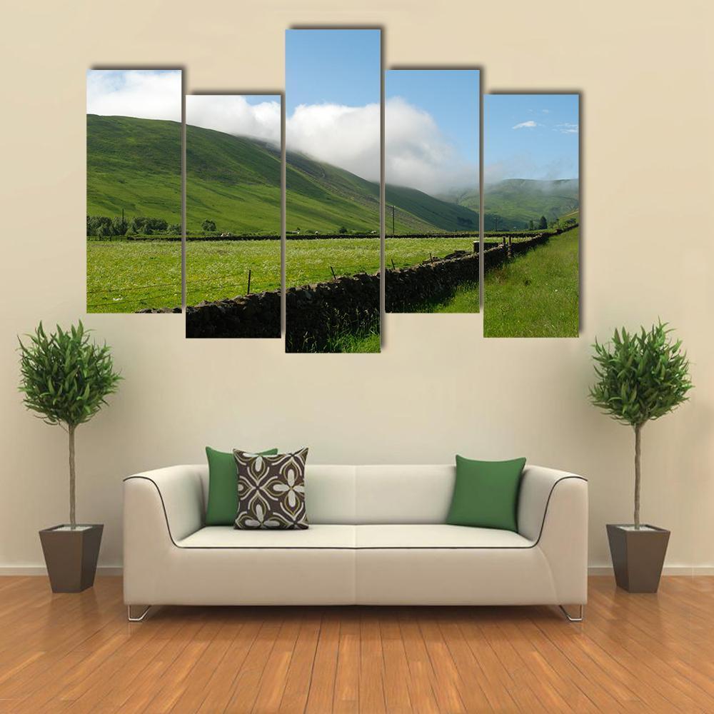 Ettrick Valley Scotland Canvas Wall Art-5 Pop-Gallery Wrap-47" x 32"-Tiaracle